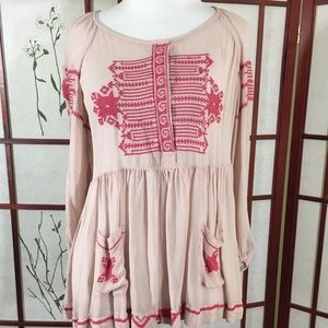 French Connection Womens Blouse Embroidered Boho 6